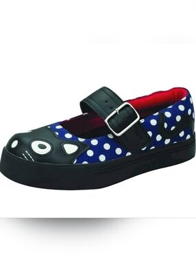 Vintage T.U.K. Navy Blue Polka Dot Cat Mary Jane Sneaker Shoe - Rare - NIB